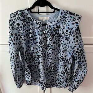 LOFT Multicolor Animal Print Blouse